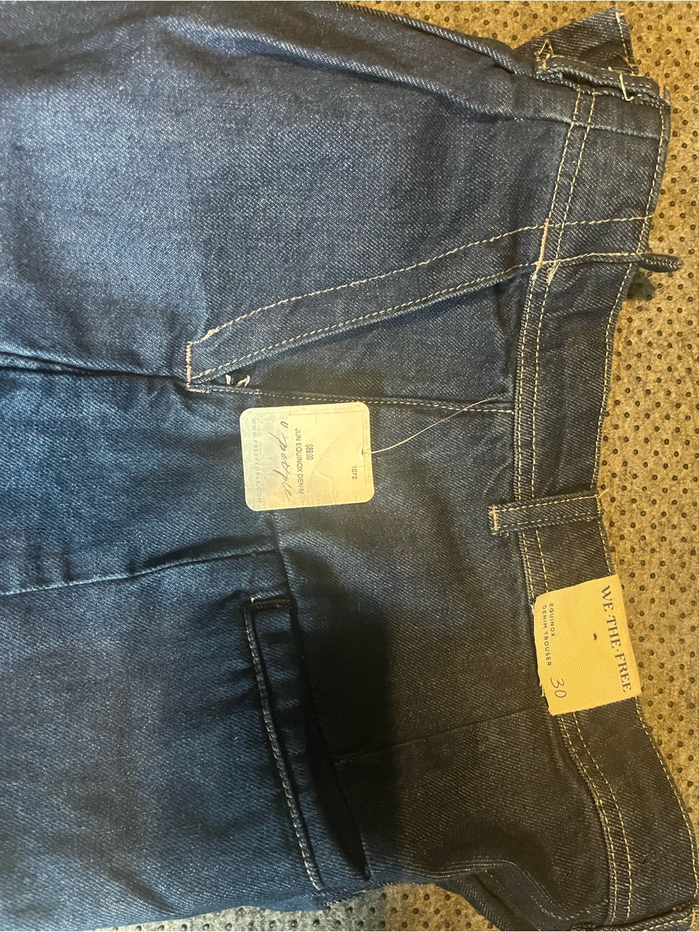 We The People Women's Dark Blue Wide Leg Jeans
